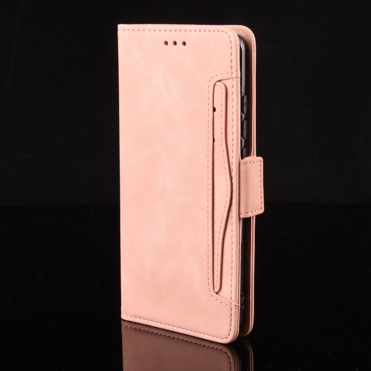 For Sony Xperia 10 VI 2024 Skin Feel Calf Texture Card Slots Leather Phone Case(Pink) - Sony Cases by buy2fix | Online Shopping UK | buy2fix
