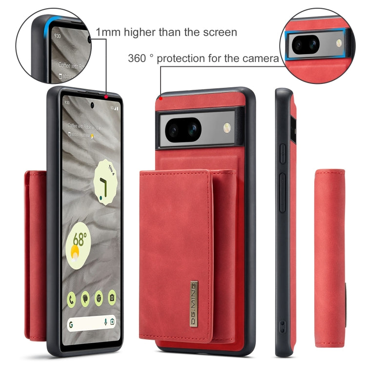 For Google Pixel 8A DG.MING M1 Series 3-Fold Multi Card Wallet + Magnetic Phone Case(Red) - Google Cases by DG.MING | Online Shopping UK | buy2fix