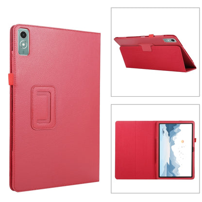 For Lenovo Xiaoxin Pad 11 2024 / M11 Litchi Texture Leather Tablet Case(Red) - Lenovo by buy2fix | Online Shopping UK | buy2fix