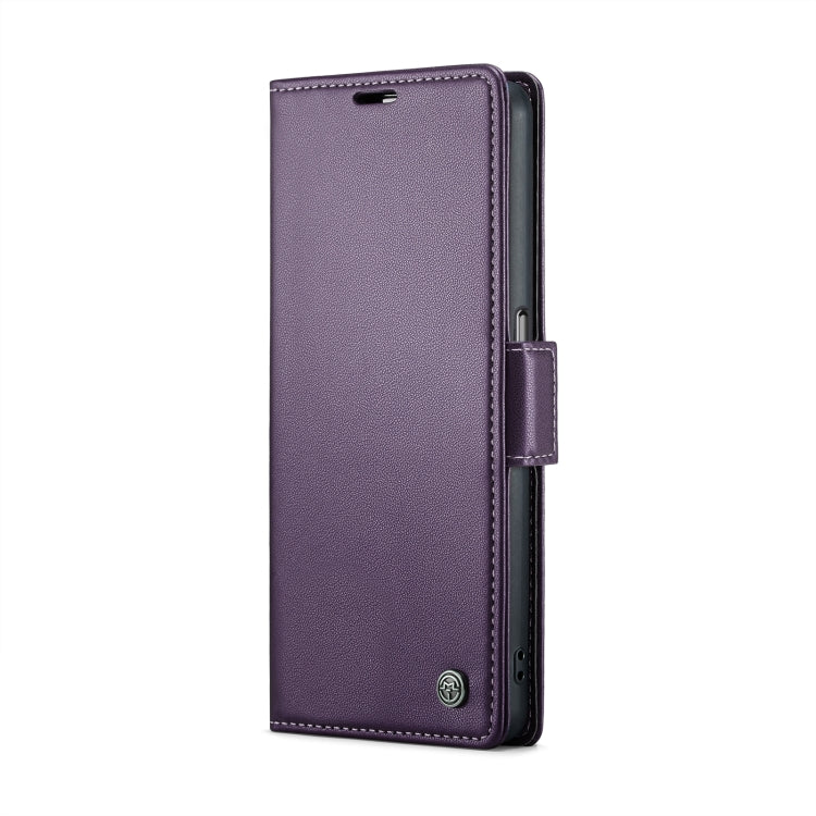 For OPPO A77s CaseMe 023 Butterfly Buckle Litchi Texture RFID Anti-theft Leather Phone Case(Pearly Purple) - OPPO Cases by CaseMe | Online Shopping UK | buy2fix