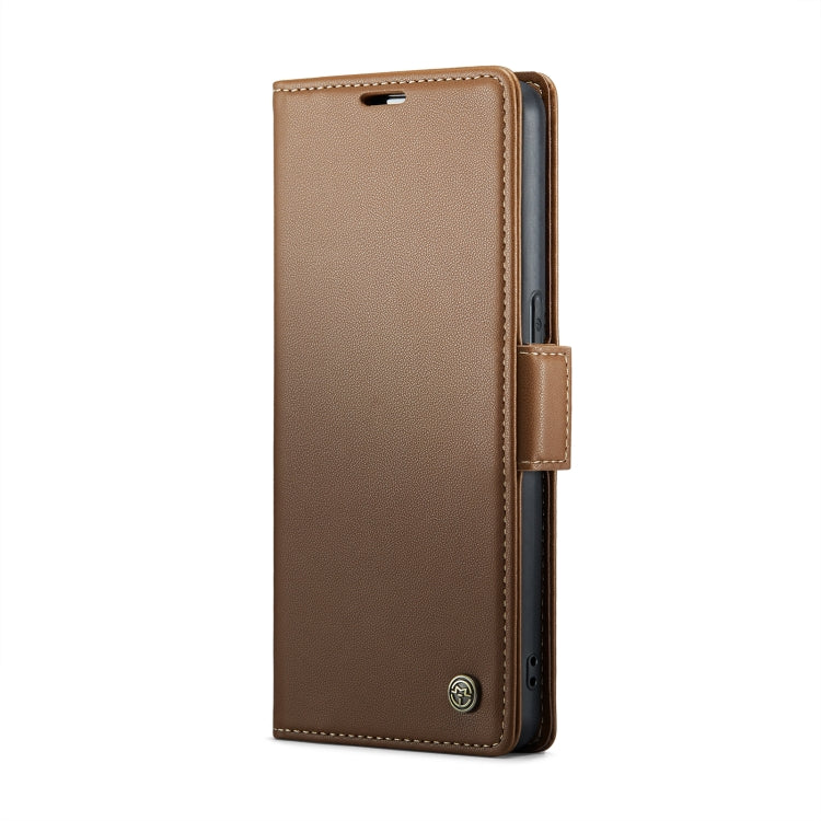 For OPPO Reno8 Pro 5G Global CaseMe 023 Butterfly Buckle Litchi Texture RFID Anti-theft Leather Phone Case(Brown) - OPPO Cases by CaseMe | Online Shopping UK | buy2fix