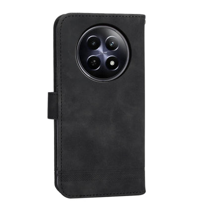 For Realme 12 5G Dierfeng Dream Line TPU + PU Leather Phone Case(Black) - Realme Cases by buy2fix | Online Shopping UK | buy2fix