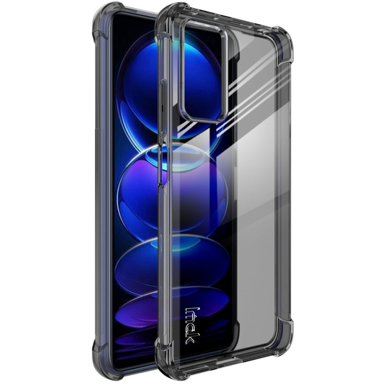 For Xiaomi Redmi Note 12 Pro 4G imak Shockproof Airbag TPU Phone Case(Transparent Black) - Xiaomi Cases by imak | Online Shopping UK | buy2fix
