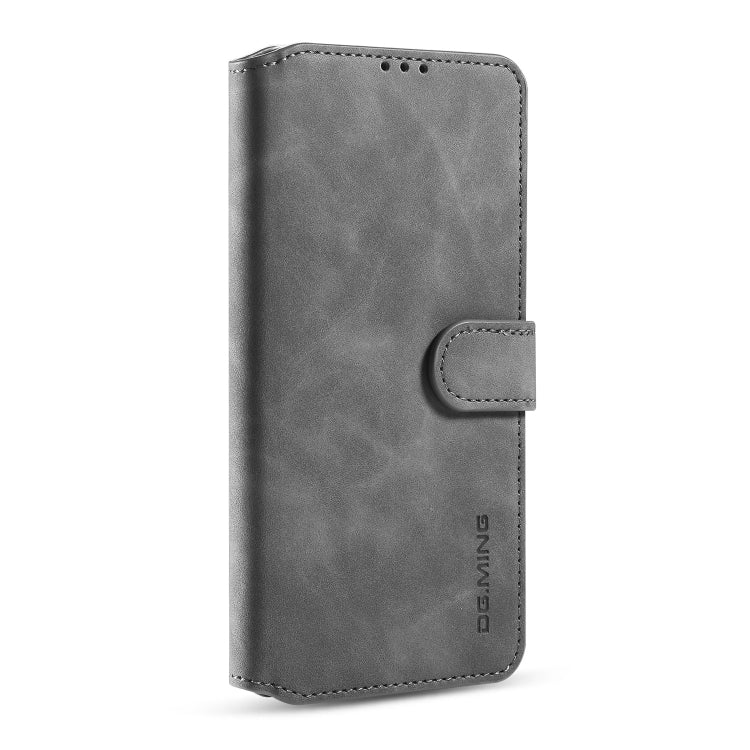 For Samsung Galaxy A51 5G DG.MING Retro Oil Side Horizontal Flip Case with Holder & Card Slots & Wallet(Gray) - Galaxy Phone Cases by DG.MING | Online Shopping UK | buy2fix