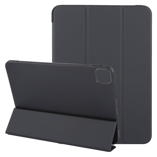 For iPad Air 11 2024 GEBEI 3-folding Holder Shockproof Flip Leather Tablet Case(Black) - iPad Air 11 2024 Cases by GEBEI | Online Shopping UK | buy2fix