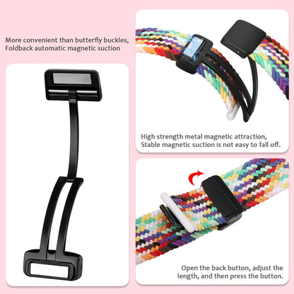 Magnetic Fold Clasp Woven Watch Band For Apple Watch 6 40mm(Starlight Color) - Watch Bands by buy2fix | Online Shopping UK | buy2fix