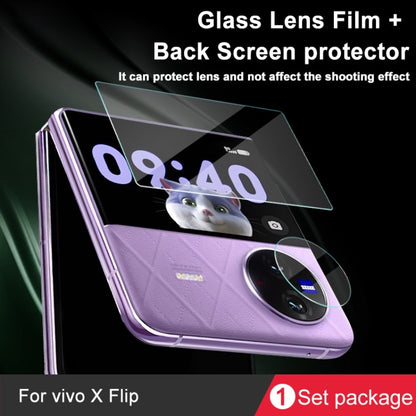 For vivo X Flip 1 Sets imak Tempered Glass Rear Camera Protection Ring + Glass Rear Screen Sticker - For Vivo by imak | Online Shopping UK | buy2fix