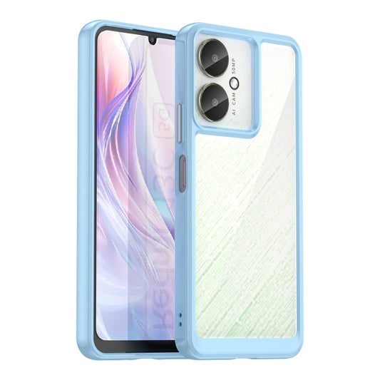 For Xiaomi Poco M6 Colorful Series Acrylic Hybrid TPU Phone Case(Blue) - Xiaomi Cases by buy2fix | Online Shopping UK | buy2fix