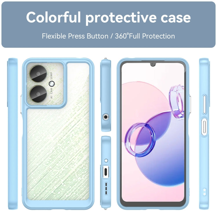 For Xiaomi Redmi 13C 5G Colorful Series Acrylic Hybrid TPU Phone Case(Blue) - 13C Cases by buy2fix | Online Shopping UK | buy2fix