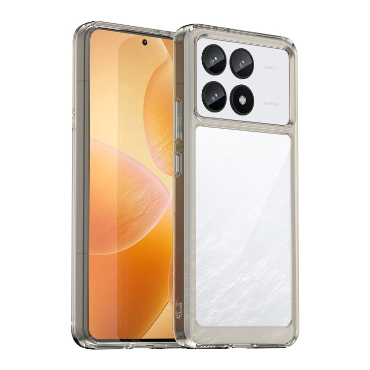 For Xiaomi Redmi K70 Pro Colorful Series Acrylic Hybrid TPU Phone Case(Transparent Grey) - K70 Pro Cases by buy2fix | Online Shopping UK | buy2fix