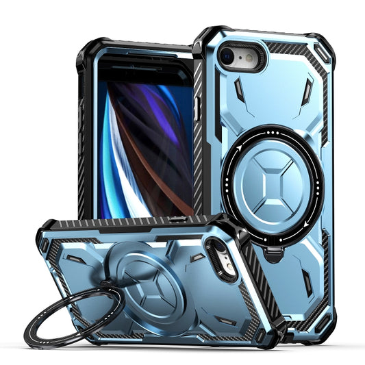 For iPhone SE 2022 / 2020 / 8 / 7 Armor Series Holder Phone Case(Blue) - iPhone SE 2022 / 2020 / 8 / 7 Cases by buy2fix | Online Shopping UK | buy2fix