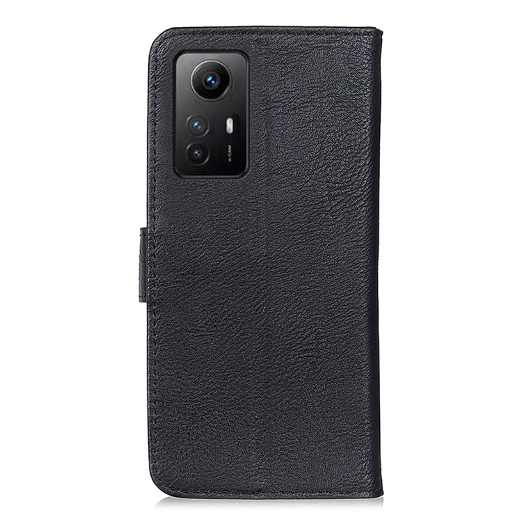 For Xiaomi Redmi Note 12S 4G KHAZNEH Cowhide Texture Flip Leather Phone Case(Black) - Xiaomi Cases by buy2fix | Online Shopping UK | buy2fix