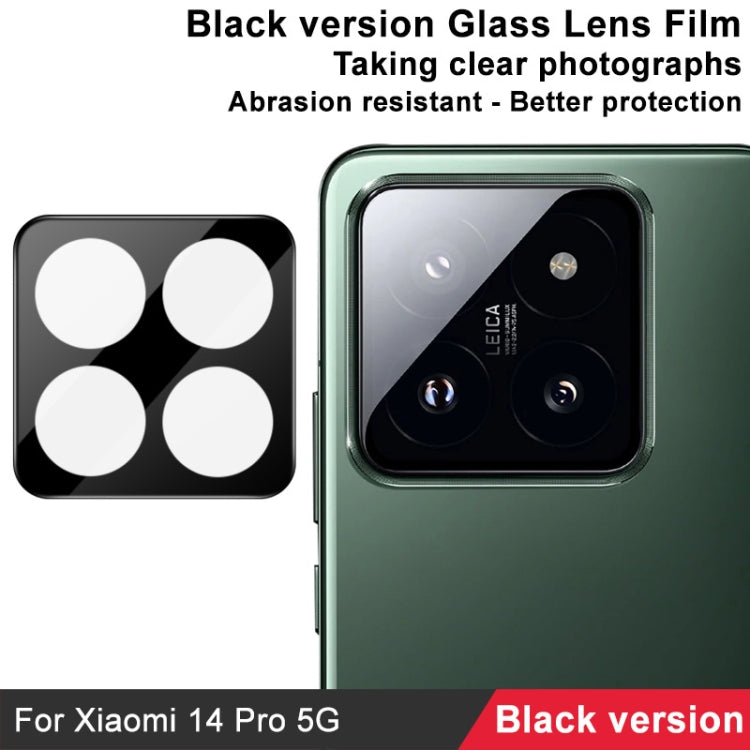 For Xiaomi 14 Pro 5G IMAK Rear Camera Lens Glass Film Black Version - For Xiaomi by imak | Online Shopping UK | buy2fix