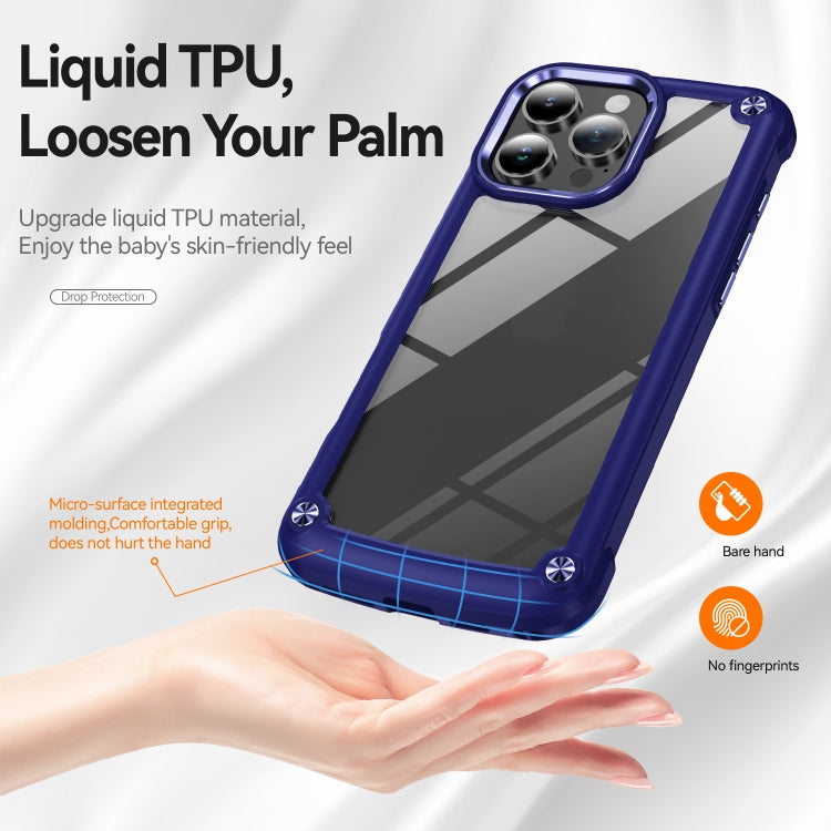 For iPhone 16 Pro TPU + PC Lens Protection Phone Case(Blue) - iPhone 16 Pro Cases by buy2fix | Online Shopping UK | buy2fix