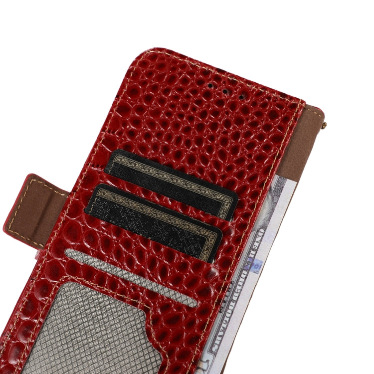 For iPhone 16 Pro Max Crocodile Top Layer Cowhide Leather Phone Case(Red) - iPhone 16 Pro Max Cases by buy2fix | Online Shopping UK | buy2fix