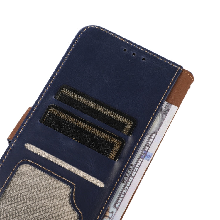 For iPhone 16 Pro Max Crazy Horse Top Layer Cowhide Leather Phone Case(Blue) - iPhone 16 Pro Max Cases by buy2fix | Online Shopping UK | buy2fix