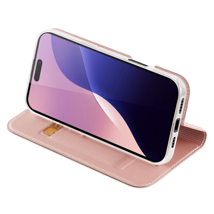 For iPhone 16 Pro Max DUX DUCIS Skin Pro Series Flip Leather Phone Case(Rose Gold) - iPhone 16 Pro Max Cases by DUX DUCIS | Online Shopping UK | buy2fix