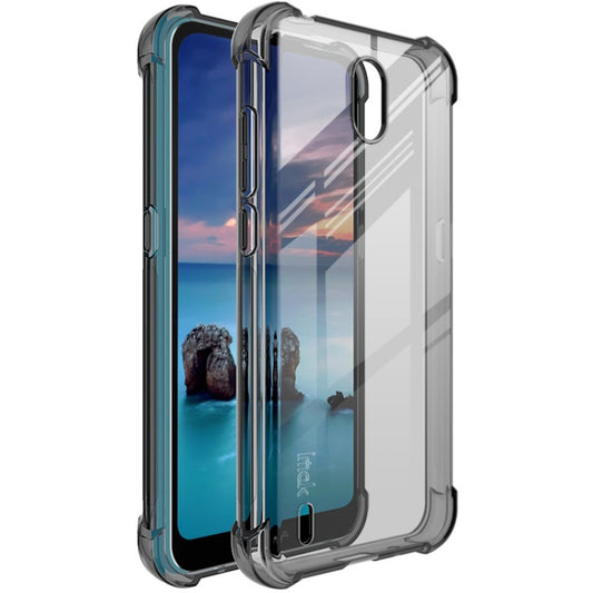 For Nokia 1.3 IMAK Full Coverage Shockproof TPU Protective Case(Transparent Black) - Nokia Cases by imak | Online Shopping UK | buy2fix