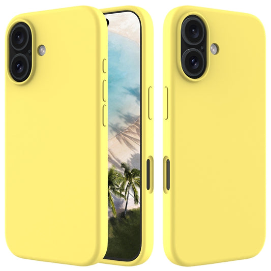 For iPhone 16 Plus Solid Color Silicone Phone Case(Lemon Yellow) - More iPhone Cases by buy2fix | Online Shopping UK | buy2fix