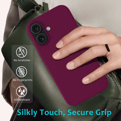 For iPhone 16 Plus Solid Color Silicone Phone Case(Violet) - More iPhone Cases by buy2fix | Online Shopping UK | buy2fix