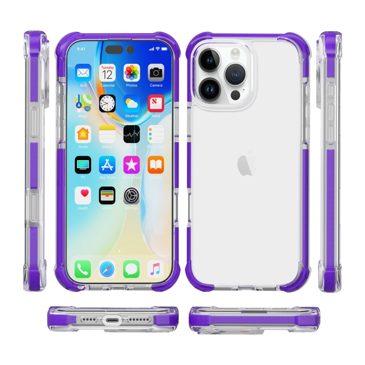 For iPhone 16 Pro Max Four-corner Shockproof TPU + Acrylic Phone Case(Purple) - iPhone 16 Pro Max Cases by buy2fix | Online Shopping UK | buy2fix