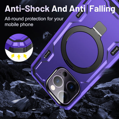 For iPhone 13 Pro Max Patronus MagSafe Magnetic Holder Phone Case(Purple) - iPhone 13 Pro Max Cases by buy2fix | Online Shopping UK | buy2fix