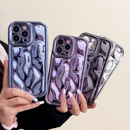 For iPhone 16 Electroplating Meteorite Texture TPU Phone Case(Purple) - iPhone 16 Cases by buy2fix | Online Shopping UK | buy2fix