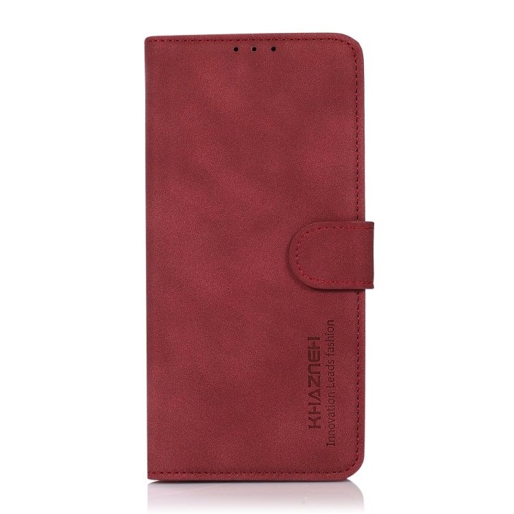 For OnePlus 12 KHAZNEH Matte Texture Leather Phone Case(Red) - OnePlus Cases by buy2fix | Online Shopping UK | buy2fix