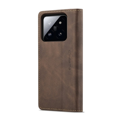 For Xiaomi 14 Pro CaseMe 013 Multifunctional Horizontal Flip Leather Phone Case(Coffee) - 14 Pro Cases by CaseMe | Online Shopping UK | buy2fix