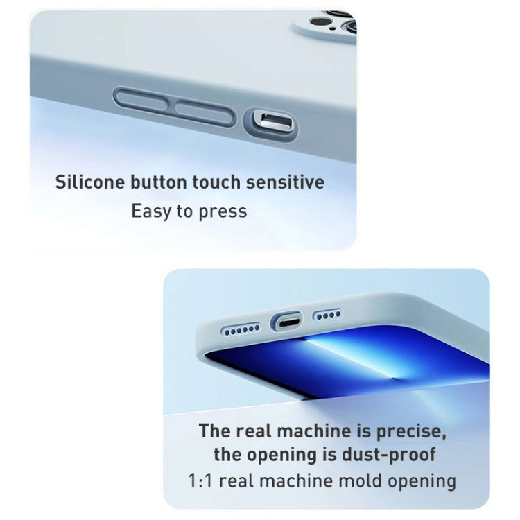 For iPhone 13 Pro Max Liquid Silicone MagSafe Precision Hole Phone Case(White) - iPhone 13 Pro Max Cases by buy2fix | Online Shopping UK | buy2fix