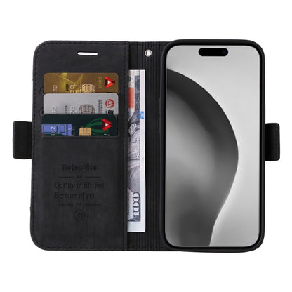 For iPhone 16 Pro Max BETOPNICE Dual-side Buckle Leather Phone Case(Black) - iPhone 16 Pro Max Cases by BETOPNICE | Online Shopping UK | buy2fix