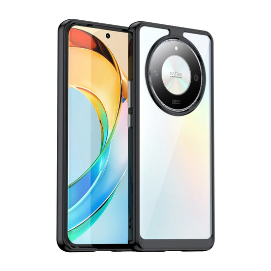 For Honor X9b Colorful Series Acrylic Hybrid TPU Phone Case(Black) - Honor Cases by buy2fix | Online Shopping UK | buy2fix