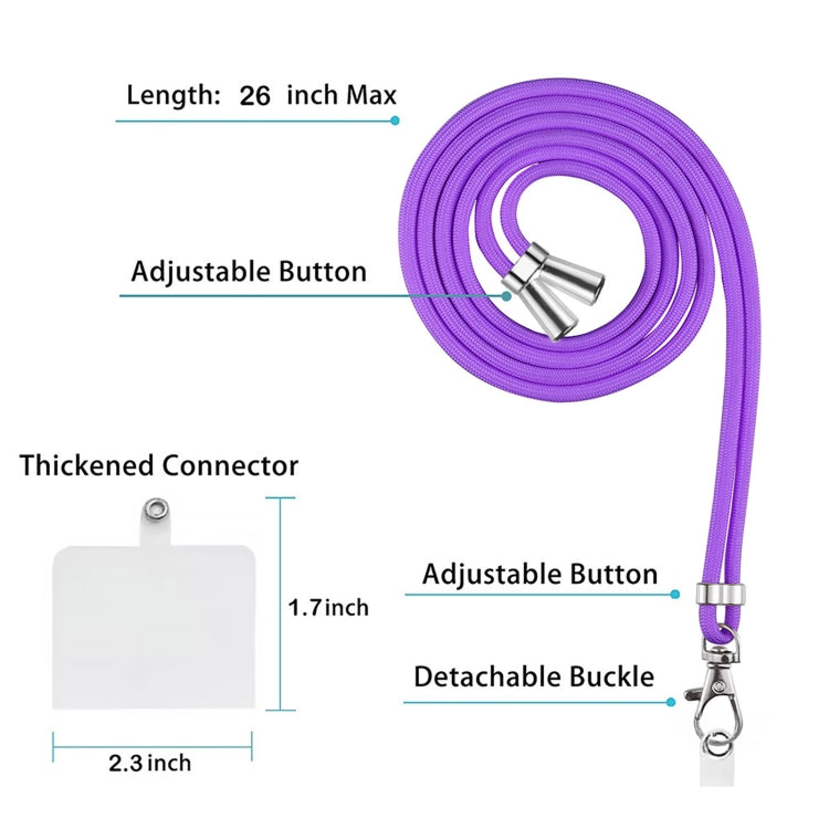 For OPPO Reno11 5G Global Electroplating Marble Dual-side IMD Phone Case with Lanyard(Purple 001) - Reno11 Cases by buy2fix | Online Shopping UK | buy2fix