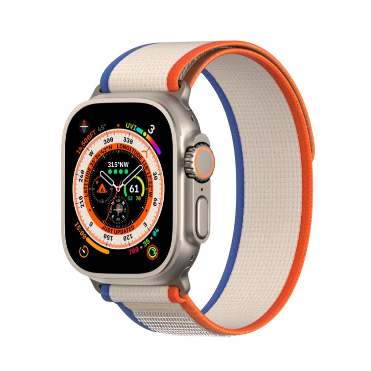 For Apple Watch Ultra 49mm DUX DUCIS YJ Series Nylon Watch Band(Orange Beige) - Watch Bands by DUX DUCIS | Online Shopping UK | buy2fix