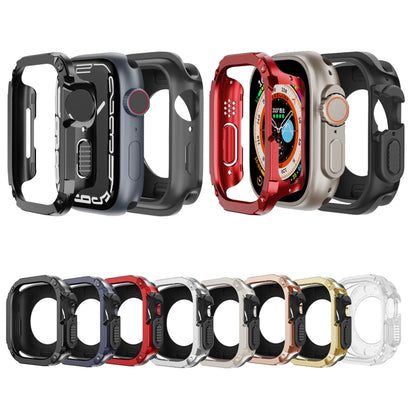 For Apple Watch Ultra 49mm 2-in-1 PC Hybrid TPU Armor Watch Case(Black) - Watch Cases by buy2fix | Online Shopping UK | buy2fix