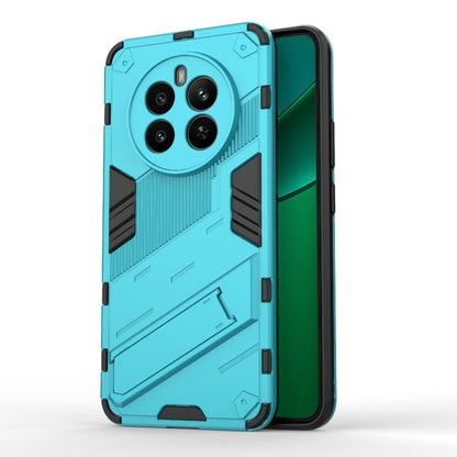 For Realme 12+ 5G Global Punk Armor 2 in 1 PC + TPU Phone Case with Holder(Blue) - Realme Cases by buy2fix | Online Shopping UK | buy2fix