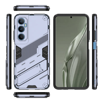 For Realme C65 4G Global Punk Armor 2 in 1 PC + TPU Phone Case with Holder(Grey) - Realme Cases by buy2fix | Online Shopping UK | buy2fix