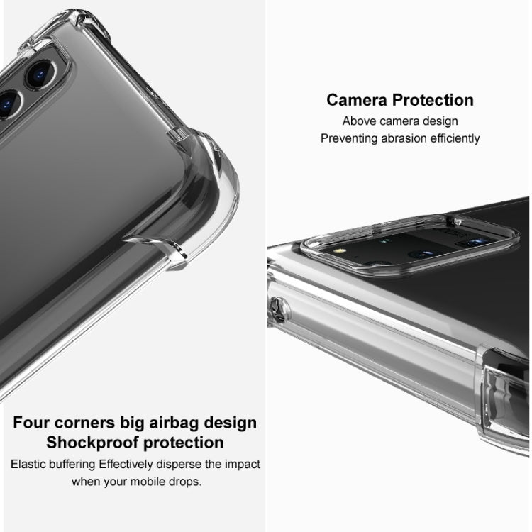 For Motorola Edge 50 Ultra 5G imak Shockproof Airbag TPU Phone Case(Transparent Black) - Motorola Cases by imak | Online Shopping UK | buy2fix