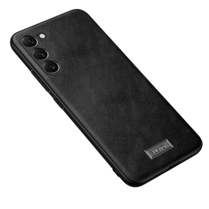 For Samsung Galaxy S23 5G SULADA Shockproof TPU + Handmade Leather Phone Case(Black) - Galaxy S23 5G Cases by SULADA | Online Shopping UK | buy2fix