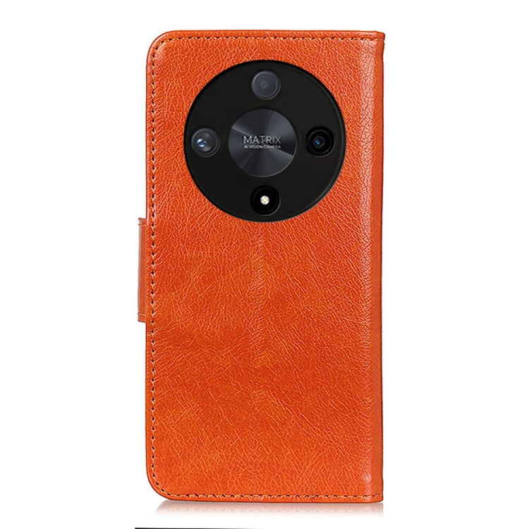 For Honor X9b/X50 5G/Magic6 Lite 5G Nappa Texture Flip Leather Phone Case(Orange) - Honor Cases by buy2fix | Online Shopping UK | buy2fix