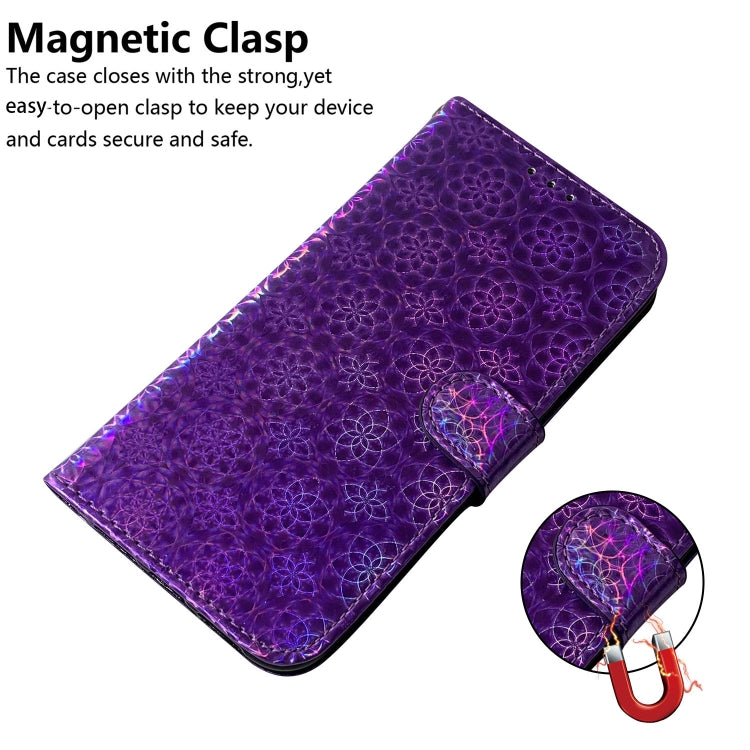 For iPhone SE 2024 Colorful Magnetic Buckle Leather Phone Case(Purple) - More iPhone Cases by buy2fix | Online Shopping UK | buy2fix