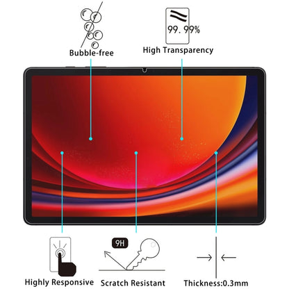 For Samsung Galaxy Tab S9 2pcs 9H 0.3mm Explosion-proof Tempered Glass Film - For Samsung Tab by buy2fix | Online Shopping UK | buy2fix