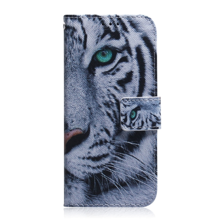 For iPhone 16 Pro Coloured Drawing Flip Leather Phone Case(Tiger) - iPhone 16 Pro Cases by buy2fix | Online Shopping UK | buy2fix