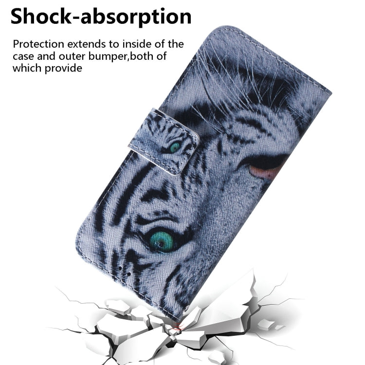 For iPhone 16 Pro Coloured Drawing Flip Leather Phone Case(Tiger) - iPhone 16 Pro Cases by buy2fix | Online Shopping UK | buy2fix