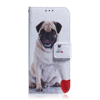 For iPhone 16 Pro Max Coloured Drawing Flip Leather Phone Case(Pug) - iPhone 16 Pro Max Cases by buy2fix | Online Shopping UK | buy2fix