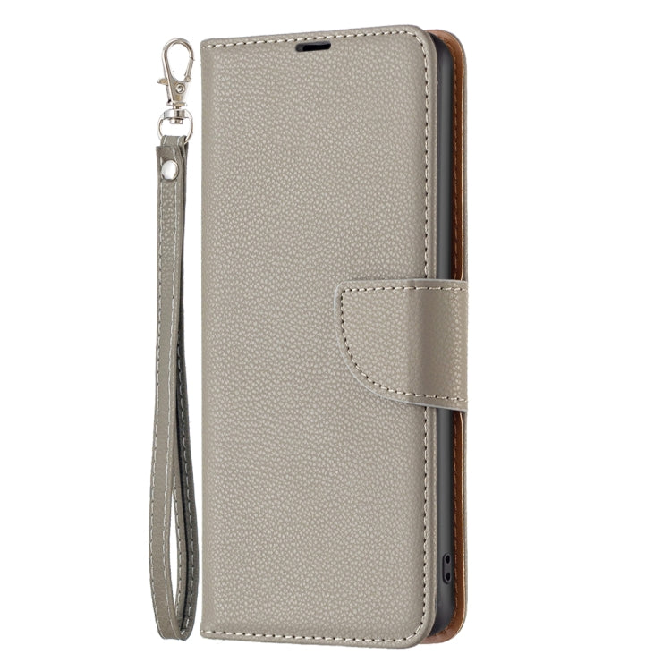 For Samsung Galaxy A25 5G Litchi Texture Pure Color Flip Leather Phone Case(Grey) - Galaxy Phone Cases by buy2fix | Online Shopping UK | buy2fix