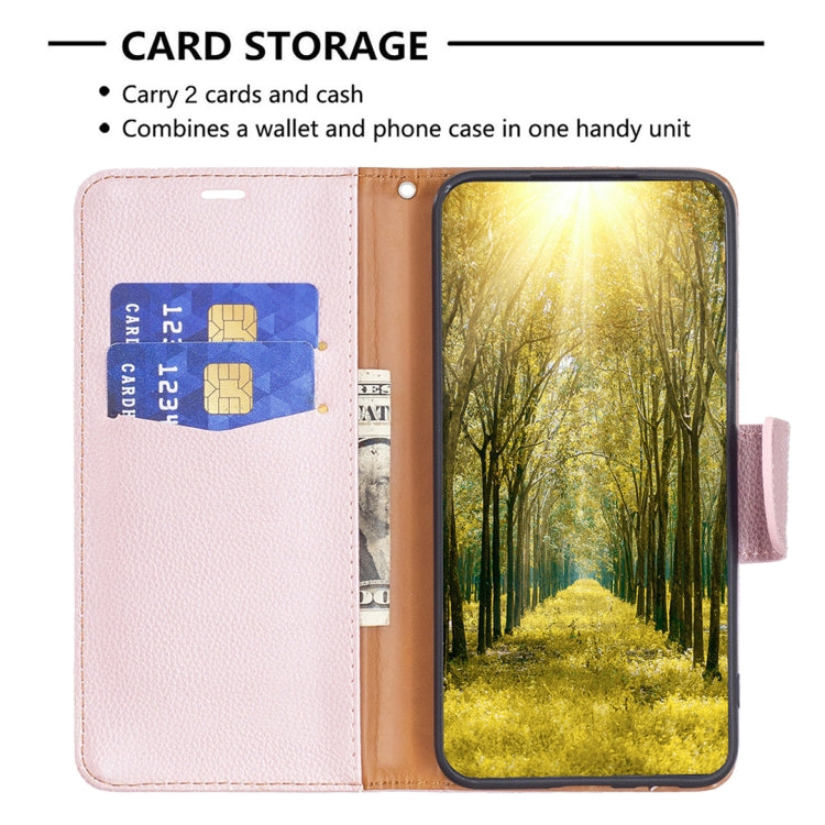 For Samsung Galaxy S23 FE 5G Litchi Texture Pure Color Flip Leather Phone Case(Rose Gold) - Galaxy S23 FE 5G Cases by buy2fix | Online Shopping UK | buy2fix