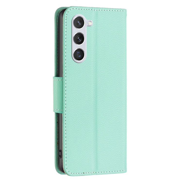 For Samsung Galaxy S24 5G Litchi Texture Pure Color Flip Leather Phone Case(Green) - Galaxy S24 5G Cases by buy2fix | Online Shopping UK | buy2fix