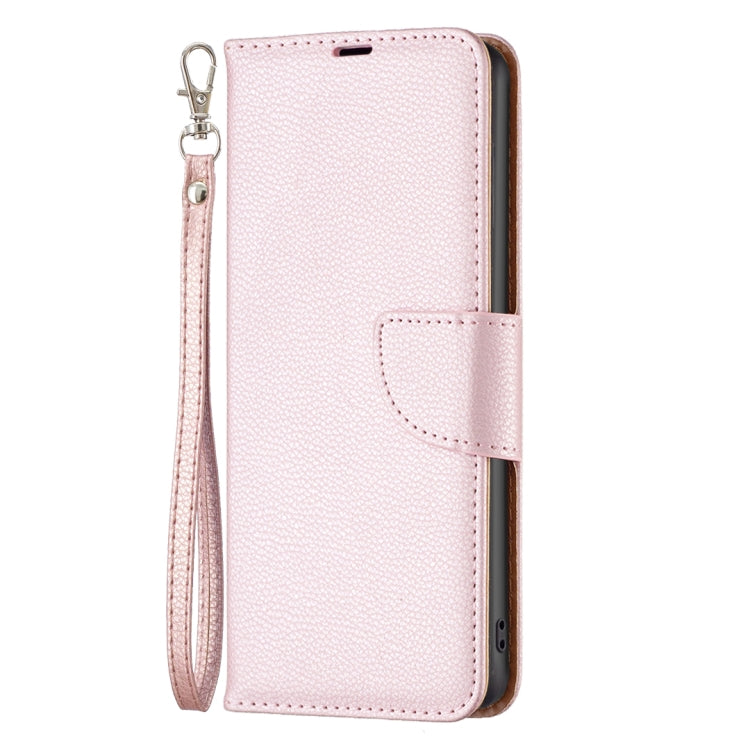 For Samsung Galaxy A55 Litchi Texture Pure Color Flip Leather Phone Case(Rose Gold) - Galaxy Phone Cases by buy2fix | Online Shopping UK | buy2fix