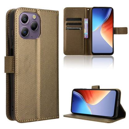 For Blackview A96 Diamond Texture Leather Phone Case(Brown) - More Brand by buy2fix | Online Shopping UK | buy2fix